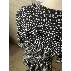 Bohme Polka Dot half Sleeve Ruffle A‎ Line Dress Size Small thumbnail 3