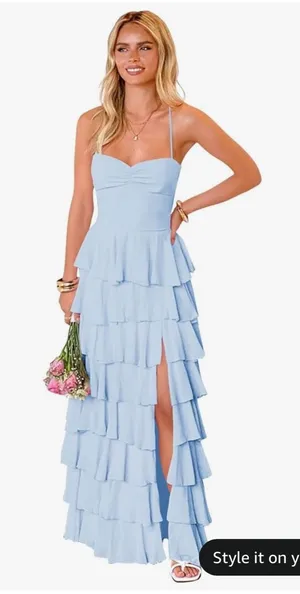 Blue Midi Dress thumbnail 2