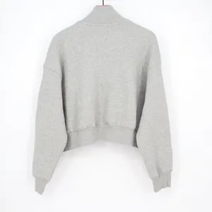 Nike Phoenix Crop Quarter Zip USA Hockey Fleece Sweatshirt Grey Large thumbnail 7