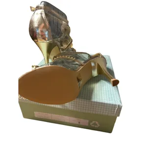 New Women’s Celeste Charlize 3.5” High Heel 👠 Shoes Gold Rhinestones size 5.5 thumbnail 6