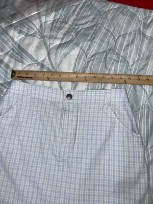 Hollister Women’s Small Ultra High-Rise Blue Plaid Cotton Shorts Preppy thumbnail 6