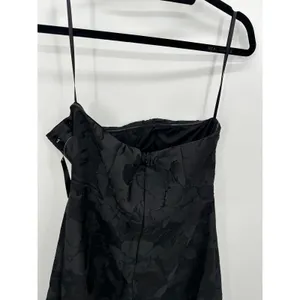Venus Black Floral Jacquard Strapless Jumpsuit with Overskirt‎ Sequin Size 16 thumbnail 9