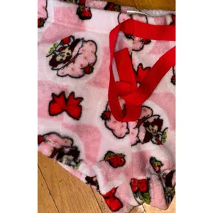 Strawberry Shortcake Fleece Sleep Shorts | Women’s Size Medium | Cozy Pink Short thumbnail 2