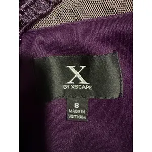 Xscape Retro Y2K Prom Formal Gown‎ Dress Sheer Lace Cap Sleeve thumbnail 8