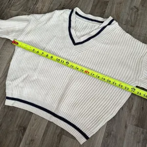 Princess Polly Varsity v neck contrast piping sweater thumbnail 2