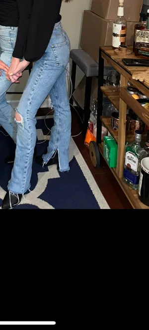 ZARA FLARED RIPPED SLIM FIT JEANS thumbnail 2