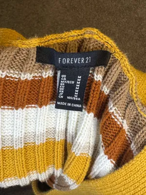 Forever 21 Retro Striped Cropped Cardigan, Size M , Pre-owned / No Flaws thumbnail 5