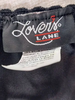 Lover's Lane Black Lace Satin Vintage Style Gothic Grunge Y2K 90's Corset Top thumbnail 7