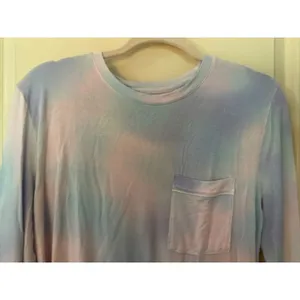Stars Above Watercolor Sleep Long Sleeve Shirt Women's Sz Small thumbnail 3