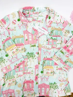 BedHead X Anthropologie Parisian Delight Classic Jersey Pajama Set Long Sleeve thumbnail 7