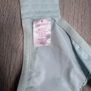 Breezies Womens Light Blue Lace Trim Wireless Bralette XL UltimAir‎ Lining thumbnail 4