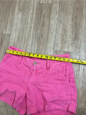 Lilly Pulitzer Bright Pink 100% linen Bermuda Shorts thumbnail 5
