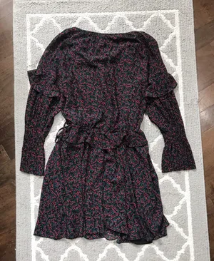 Revolve Holiday Print Ruffle Cinch Waist Mini Drszz thumbnail 4