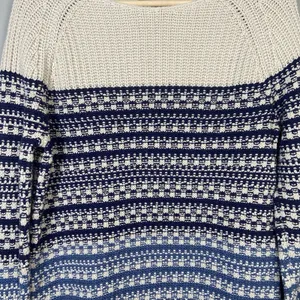 BDG Waffle‎ Knit Long Sleeves Multi Color Blue Womens preppy Sweater Size S thumbnail 3