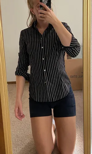 ZARA Striped Button Down Shirt thumbnail 1