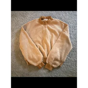 Project Social T Camel Sherpa Mock Neck Sweater Cropped Sweatshirt thumbnail 2