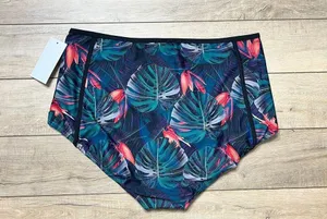 Swimsuits For All Tropical Palm Print High Waisted Bikini Size 1X thumbnail 2