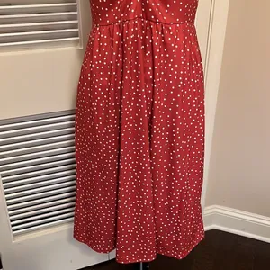 Laishen Spaghetti Strap Dress Size medium NWT Red thumbnail 4