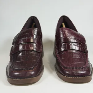 Dolce Vita Size-8.5 Loafers Talie Cabernet Leather Block‎ Heel Penny Burgundy thumbnail 10