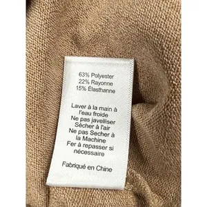 ASTR the Label Knit Pullover Top Casual Long Sleeve‎ Brown Asymmetric Hem M thumbnail 6