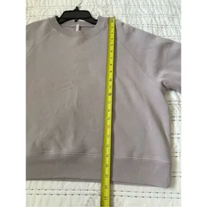SKIMS French Terry Shrunken Crew Sweatshirt Mineral Gray L NWT thumbnail 4