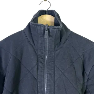 Lululemon Forever Warm Reversible Quilted Zip Jacket Womens 6 Black 100% Cotton‎ thumbnail 4