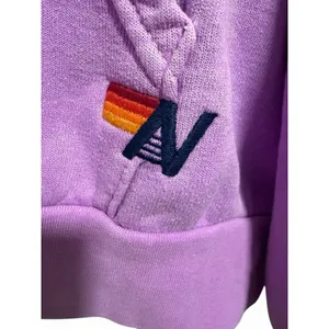 Aviator Nation Bolt Gradient Relaxed‎ Pullover Hoodie Neon Purple Size Large thumbnail 7