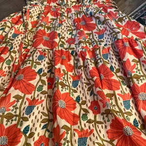 NWT &Merci Cream‎ Orange Floral Puff Sleeve Back Cut Out Lindsay SunDress thumbnail 11