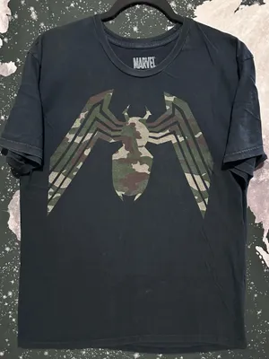 Marvel Spider-Man Alien Costume Camouflage Logo Shirt thumbnail 1