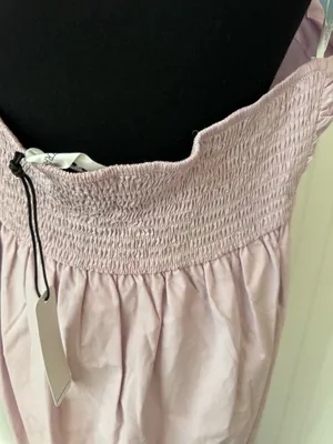 NWT Self Contrast Pink Halter Neck Backless Maxi Dress w/ Side Slit ~ Size Large thumbnail 7