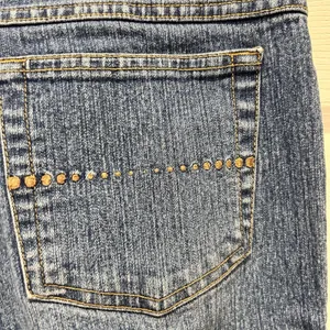 GLO Womens Junior Size 5 Medium Wash Flare Leg Denim Jeans‎ Y2K Embroidered Blue thumbnail 8