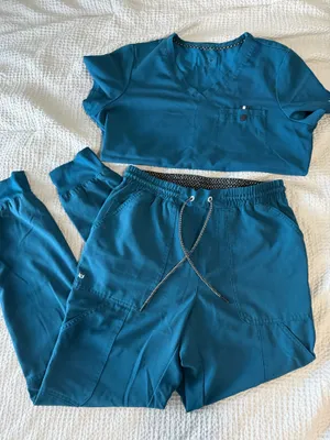 Koi Women’s Teal Scrub Set Blue Size XS thumbnail 1