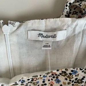 Madewell Floral Midi Dress - Cream and Blue thumbnail 9