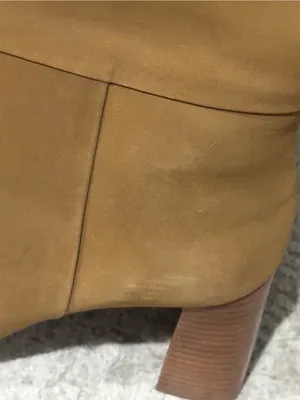 Camel Pointed Toe Mid Calf Block Heel Boots Leather Upper Size 9.5M Tan thumbnail 9