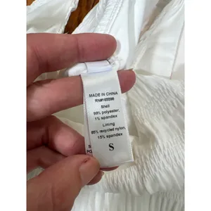 Andie Miami One Piece Smocked Swimsuit White size S cottagecore thumbnail 7