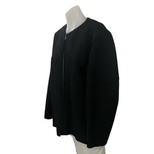 Cos 100% Wool Women's Black Long Sleeve Cardigan Sweater Blazer Coat Jacket Sz 6 thumbnail 3