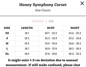 NEW LaceMade Honey Symphony Corset Top Size XS thumbnail 10
