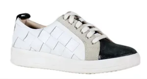 Diba True Yuliana Black White Leather Sneaker Size 8.5 New With Box thumbnail 1