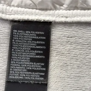 The North Face Quilted Full Zip Jacket Women's Medium White Gray Gorpcore Hiking thumbnail 12