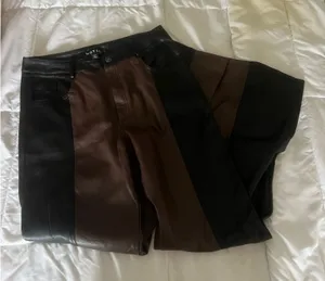 Motel Color block leather pants thumbnail 1