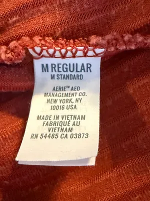 Aerie Ribbed Flare Pants Women’s M Burnt Orange Pull On Stretch thumbnail 8