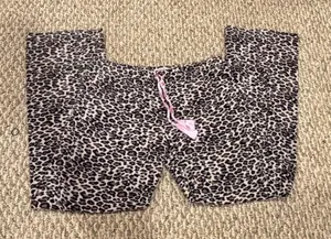 Lands' End Cheetah Pajama Women’s Print Fleece Drawstring Pants thumbnail 1