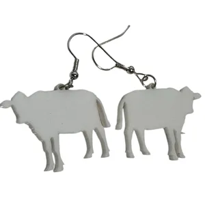 Cow print earrings thumbnail 3