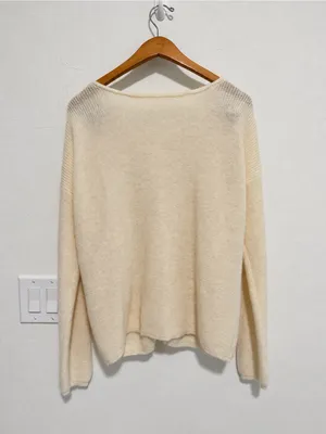 Sezane Gaspard Cardigan in Ecru Sz L thumbnail 3