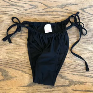Xhilaration Retro Style Black High Leg Tie Bikini Size L thumbnail 5