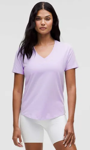 Lululemon Love V-Neck SS T-Shirt – Lavender Frost – 6 thumbnail 1