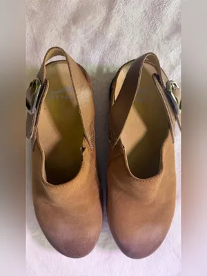 Dansko Chestnut Brown Leather Slingback Clogs thumbnail 9