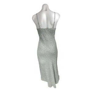 NEW Abercrombie & Fitch Gray Polka Dots Sleeveless Twist Front Cami Slip Dress S thumbnail 4