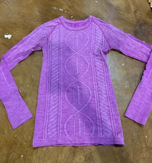 lululemon athletica Women's Long Sleeve Knit Top - Pink thumbnail 1