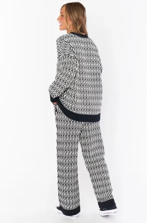 Show Me Your Mumu Samson Lounge Pants Metro Geo Knit thumbnail 2